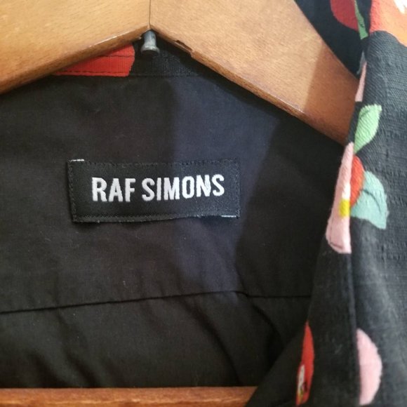 Raf Simons Floral Collar Shirt Size 46 Designer Preowned Collectible - Picture 4 of 7